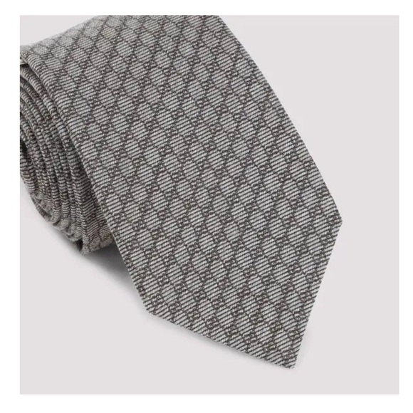NEW GUCCI GG Logo Neck Tie Ginny Beige